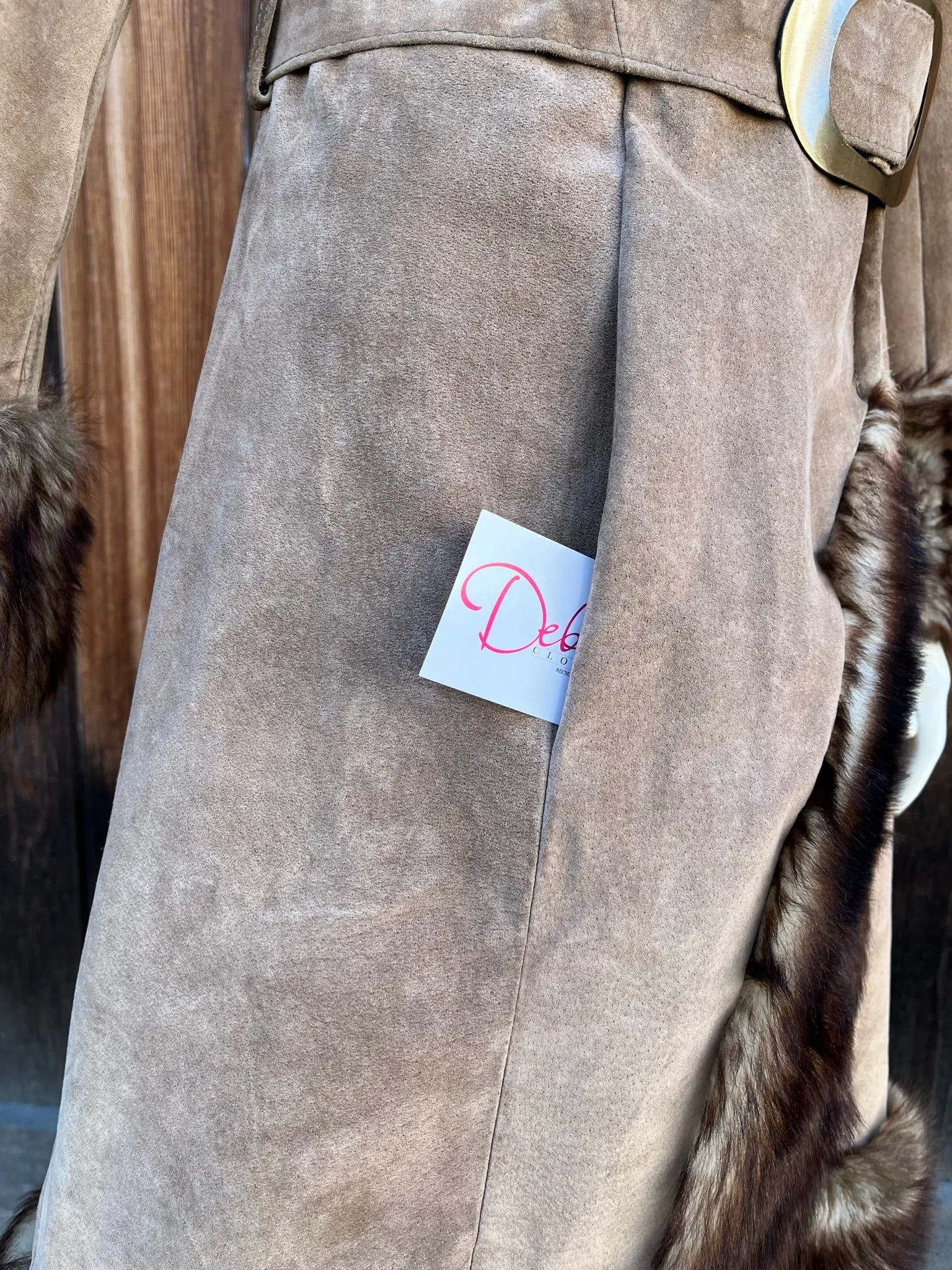 1970s Suede Faux Fur Coat