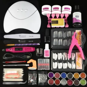 Acrylic Nail Kit With Machine Professional Manicure Set Nail Extension Kits Arcylic power Liquid Nail Tips All For Manicure