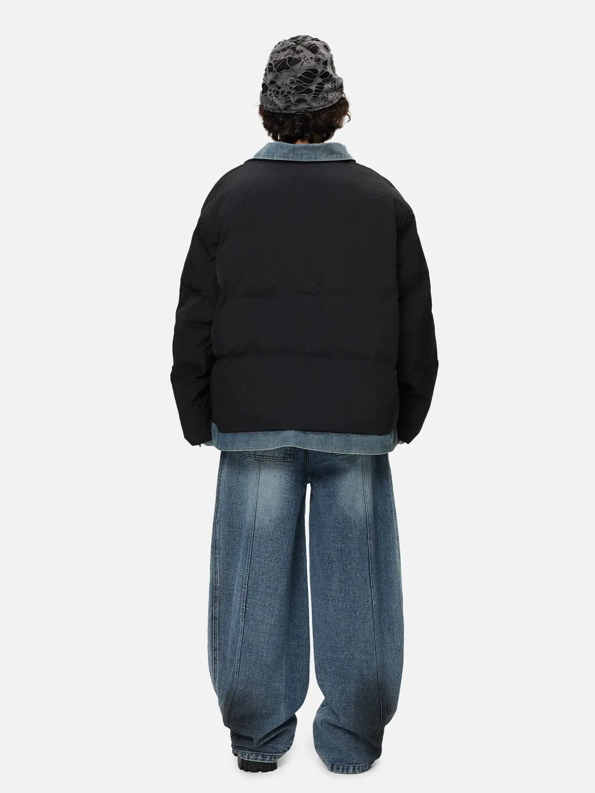 Aelfric Eden Denim Patchwork Coat