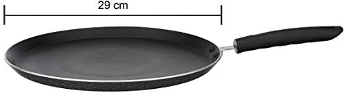 Amazon Brand - Solimo - NON STICK TAWA (29 CM, HAMMERTONE FINISH, 3 COAT, 2.9 MM THICKNESS, Black