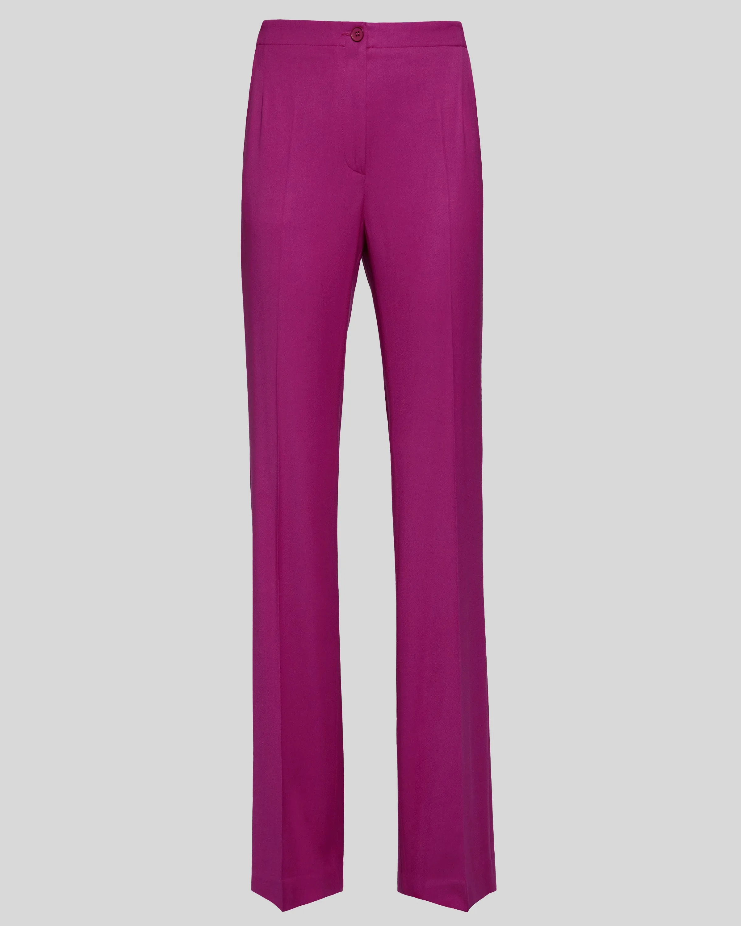 BETH Mid-Rise Flared Pants in Virgin Wool Stretch