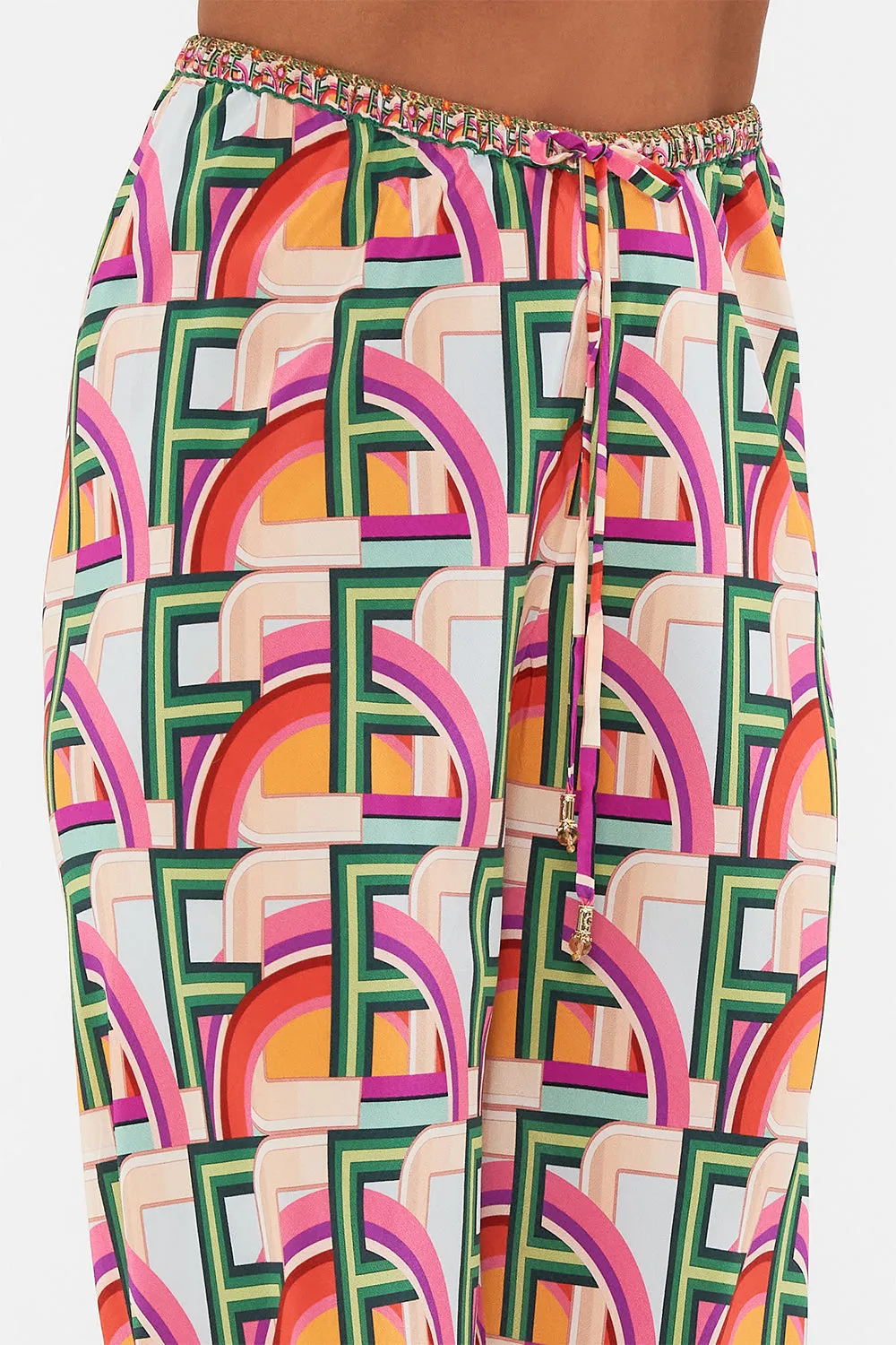 BIAS CUT DRAWSTRING PANT AN ITALIAN WELCOME