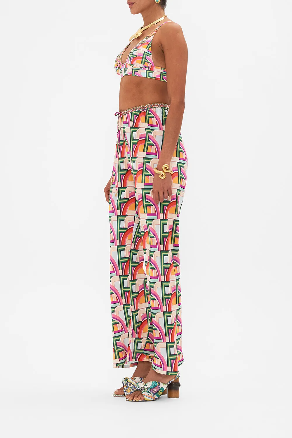 BIAS CUT DRAWSTRING PANT AN ITALIAN WELCOME