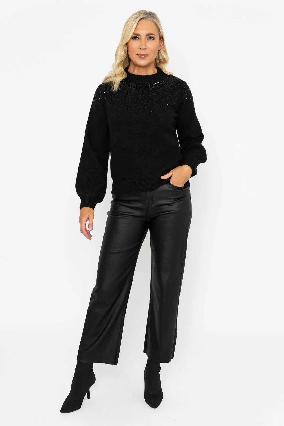 Black Sequin Jumper