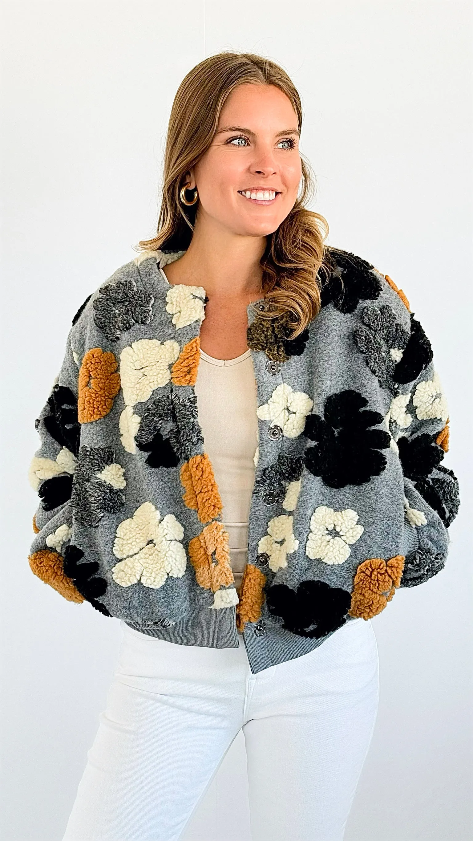 Bloomed Perfection Button-Up Jacket