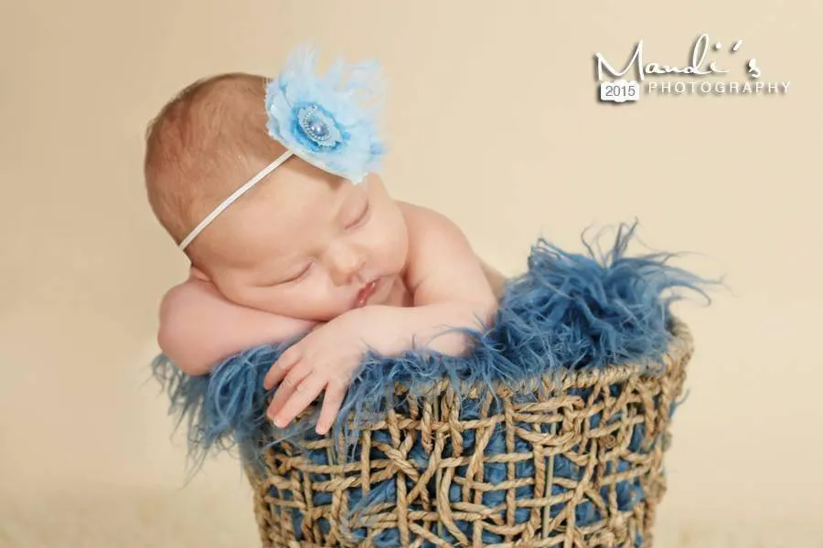 Blue Curly Alpaca Faux Flokati Fur