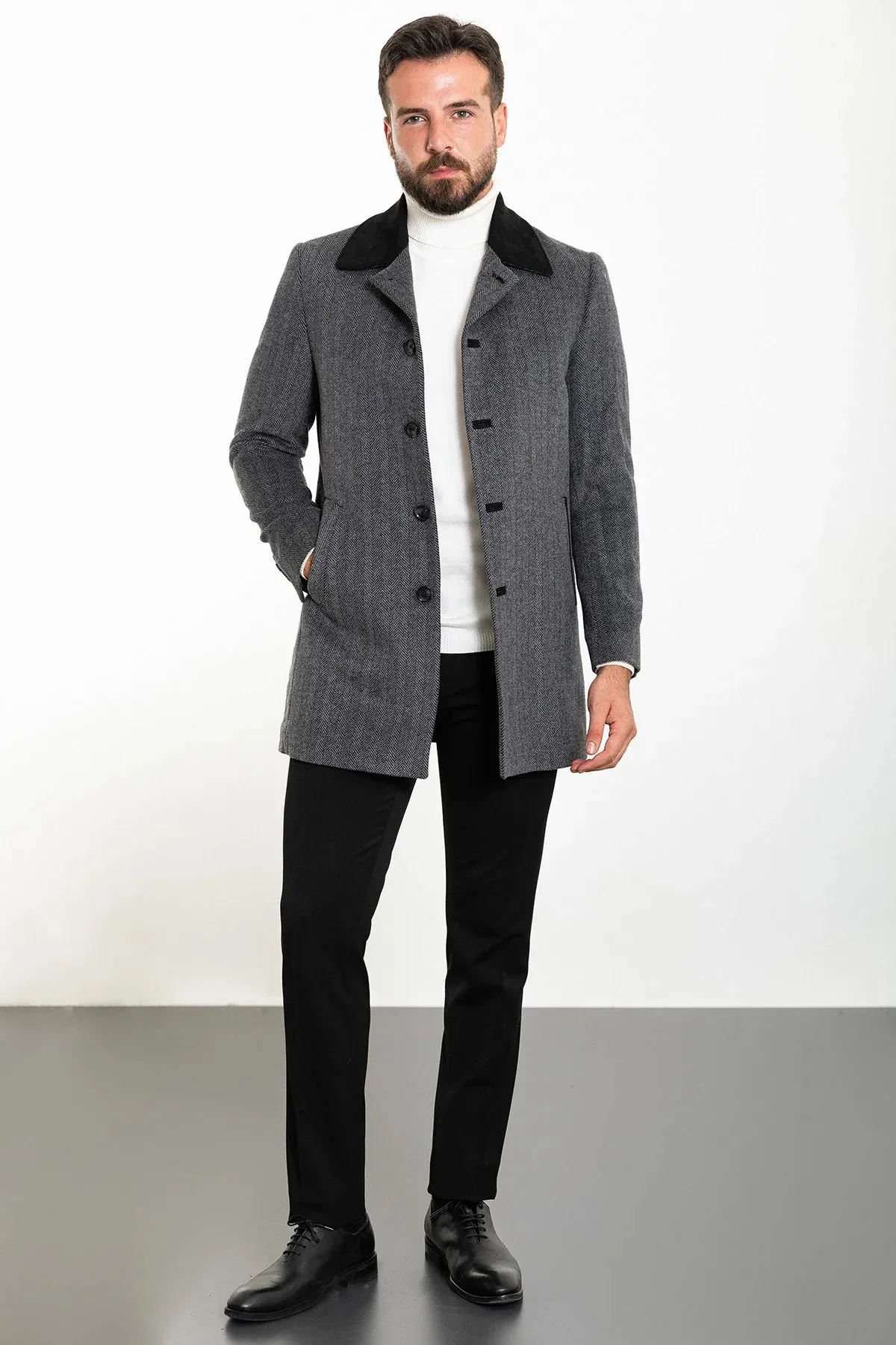 Brabion Eden Patterned Slim Fit Coat
