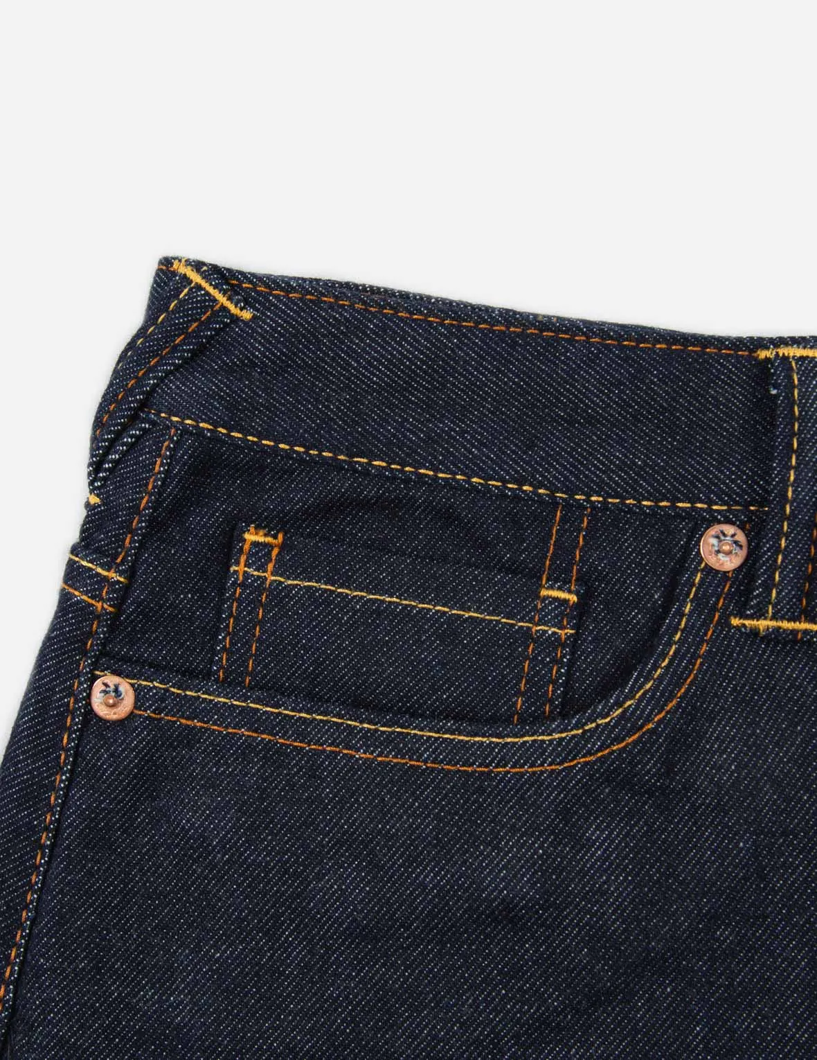 Brushstroke Daicock Split-Front Denim Pencil Skirt