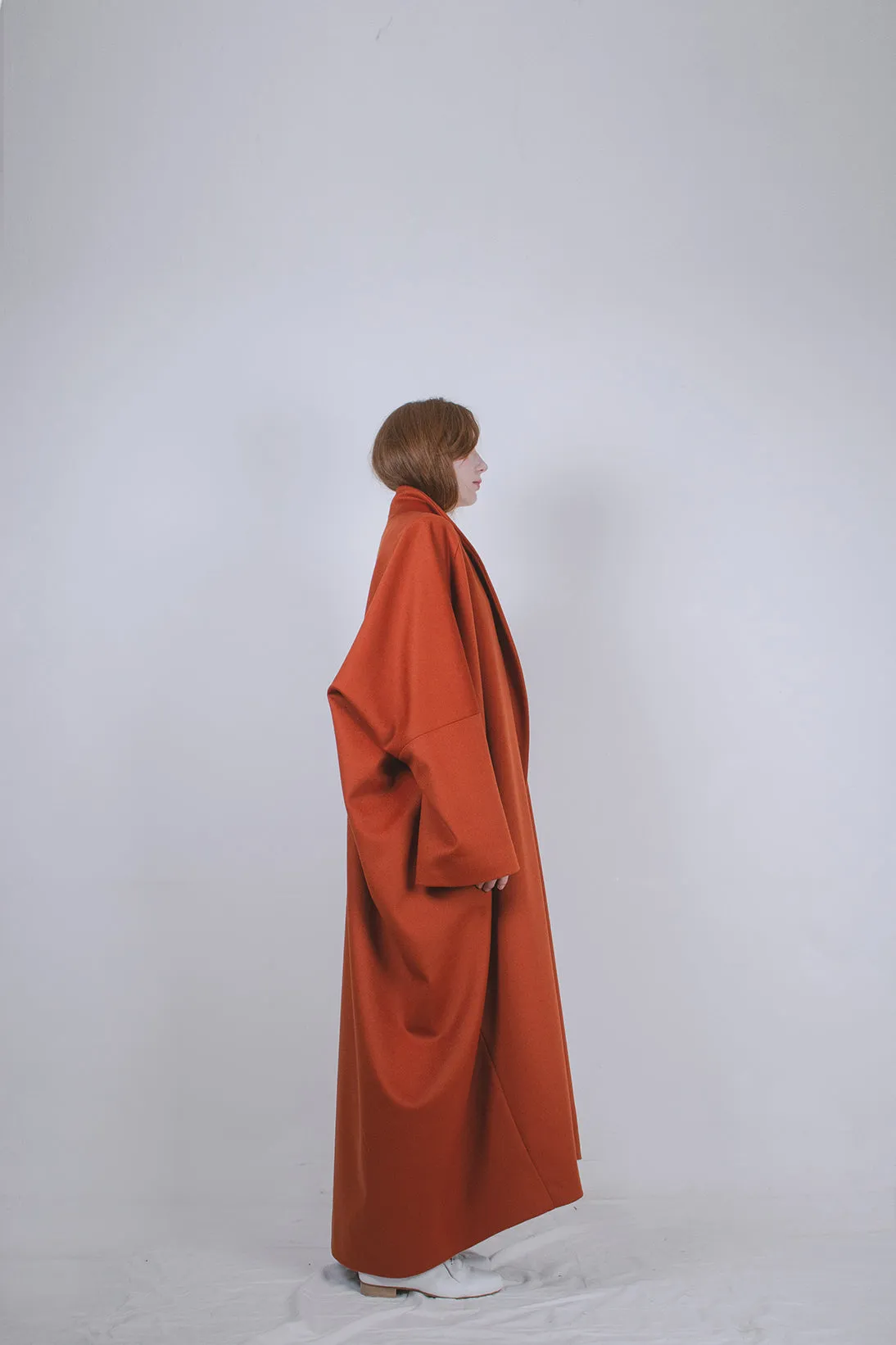 Burnt Sienna Wool Coat