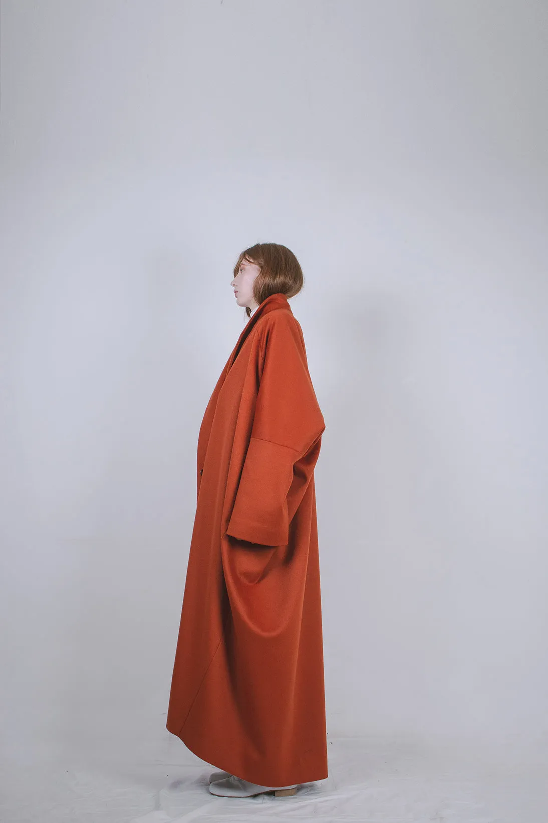 Burnt Sienna Wool Coat