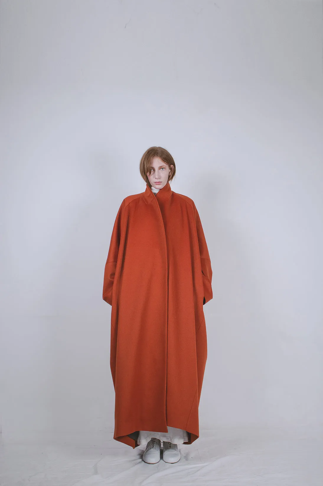 Burnt Sienna Wool Coat