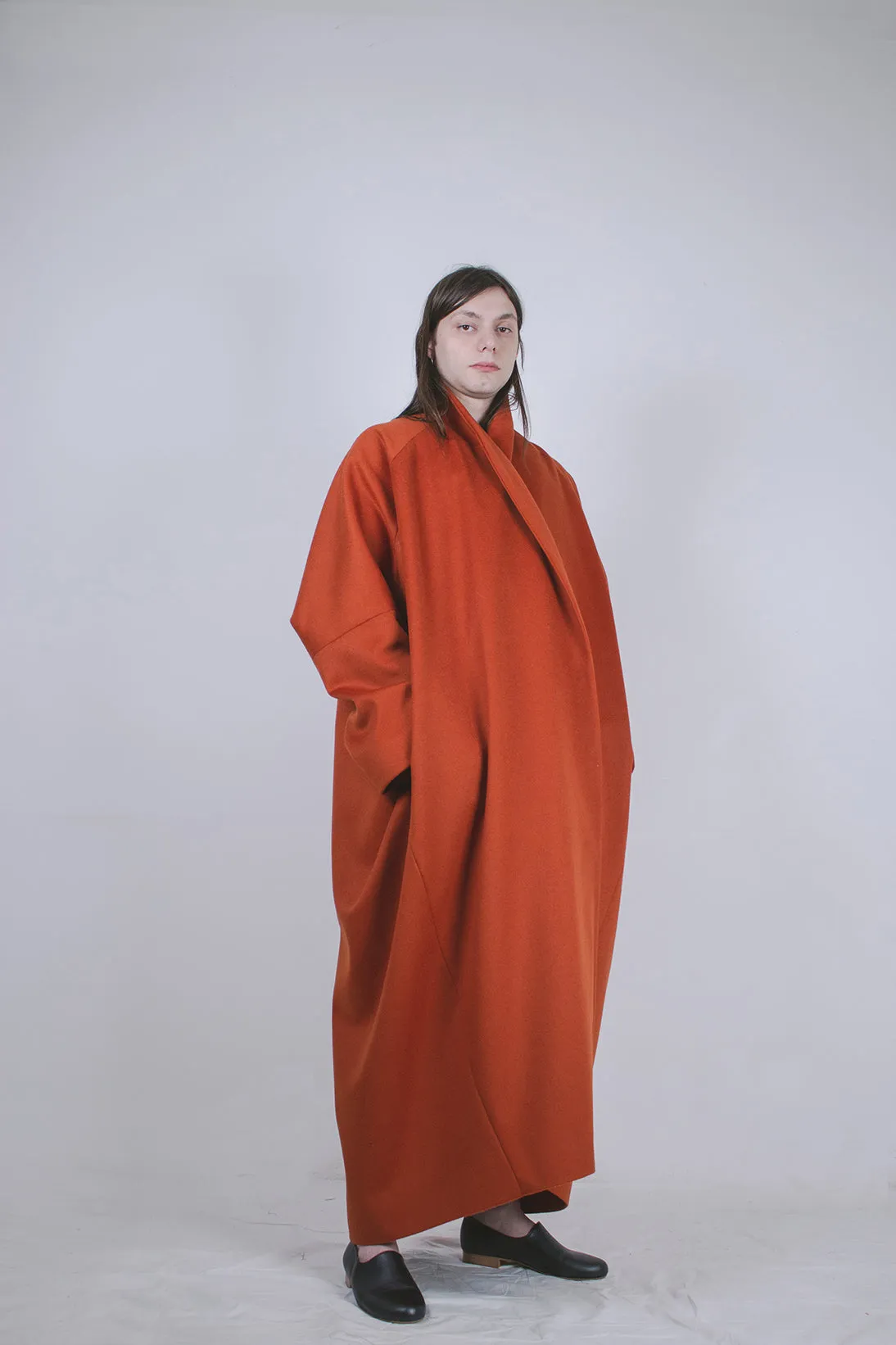 Burnt Sienna Wool Coat