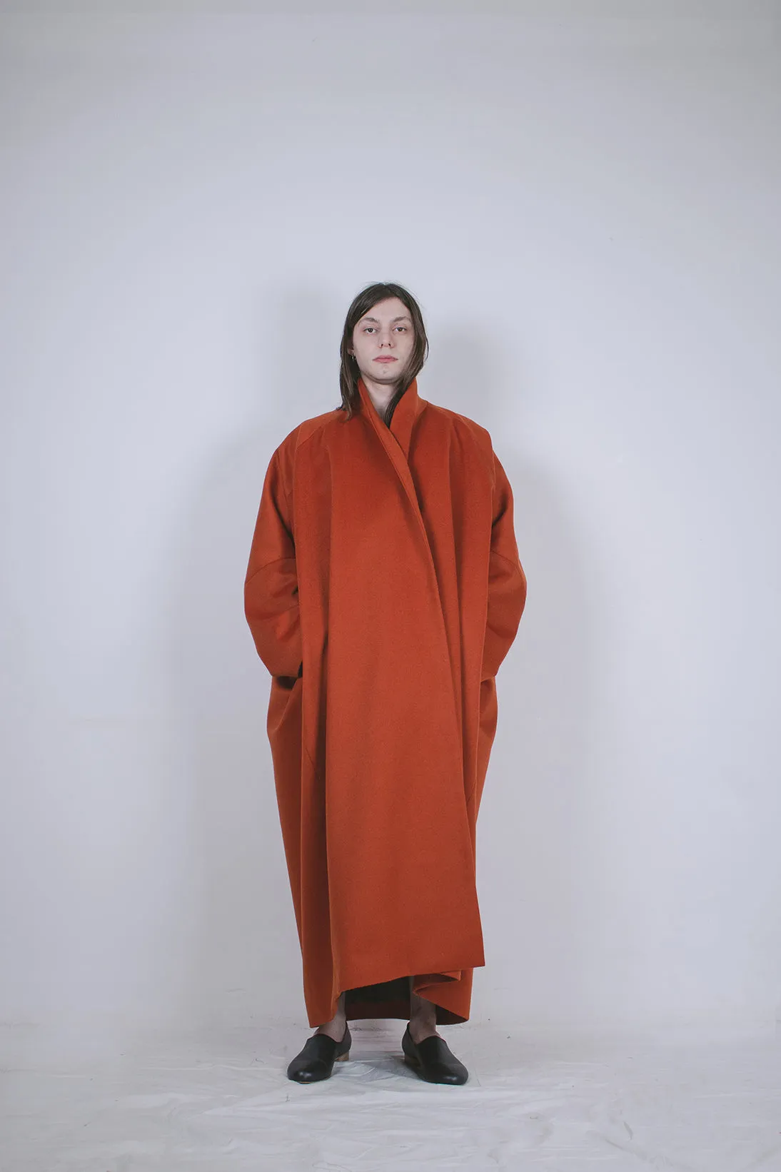 Burnt Sienna Wool Coat