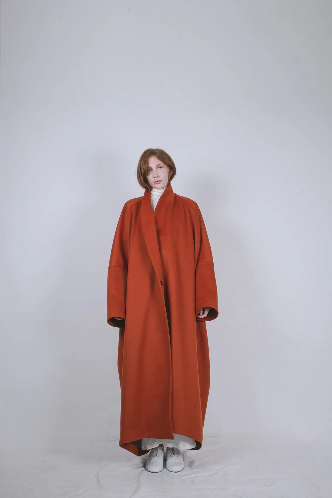 Burnt Sienna Wool Coat