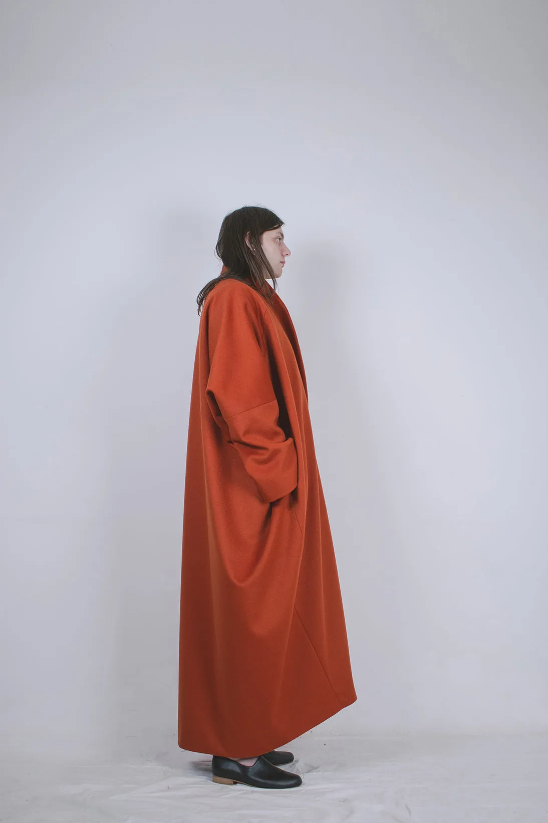 Burnt Sienna Wool Coat