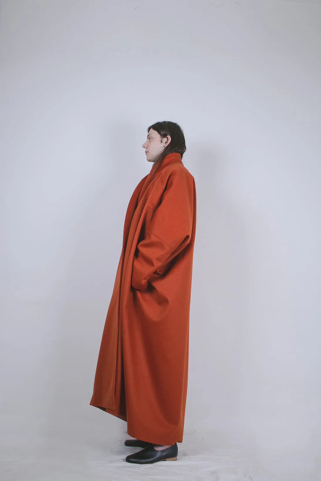 Burnt Sienna Wool Coat