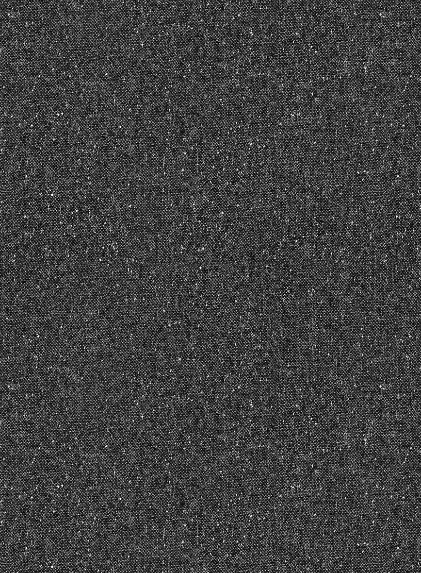 Charcoal Flecks Donegal Tweed Pea Coat