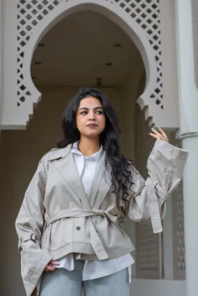 Charleston Wide Sleeve Trench - Keen