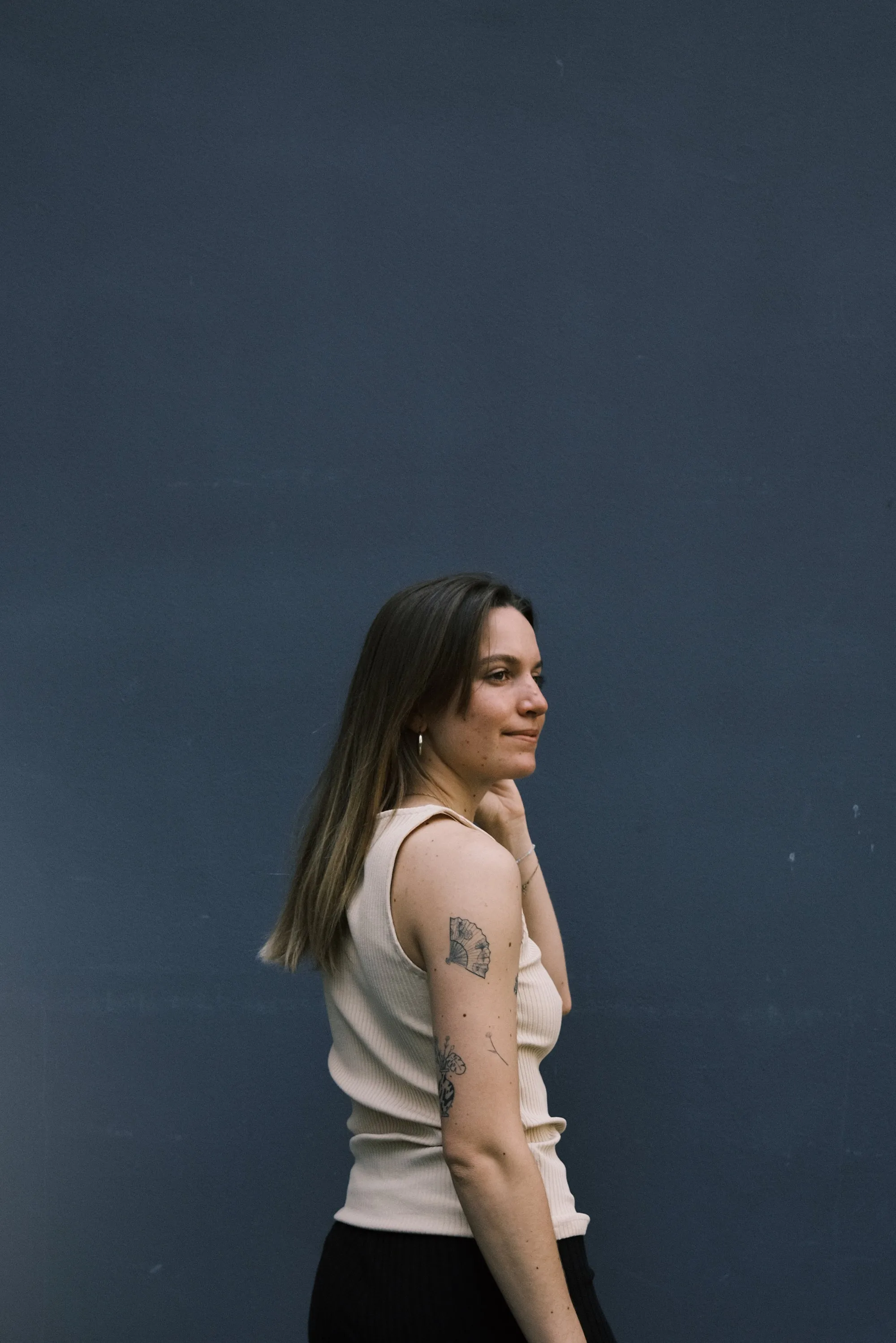 cotton tank top - ammer - sand
