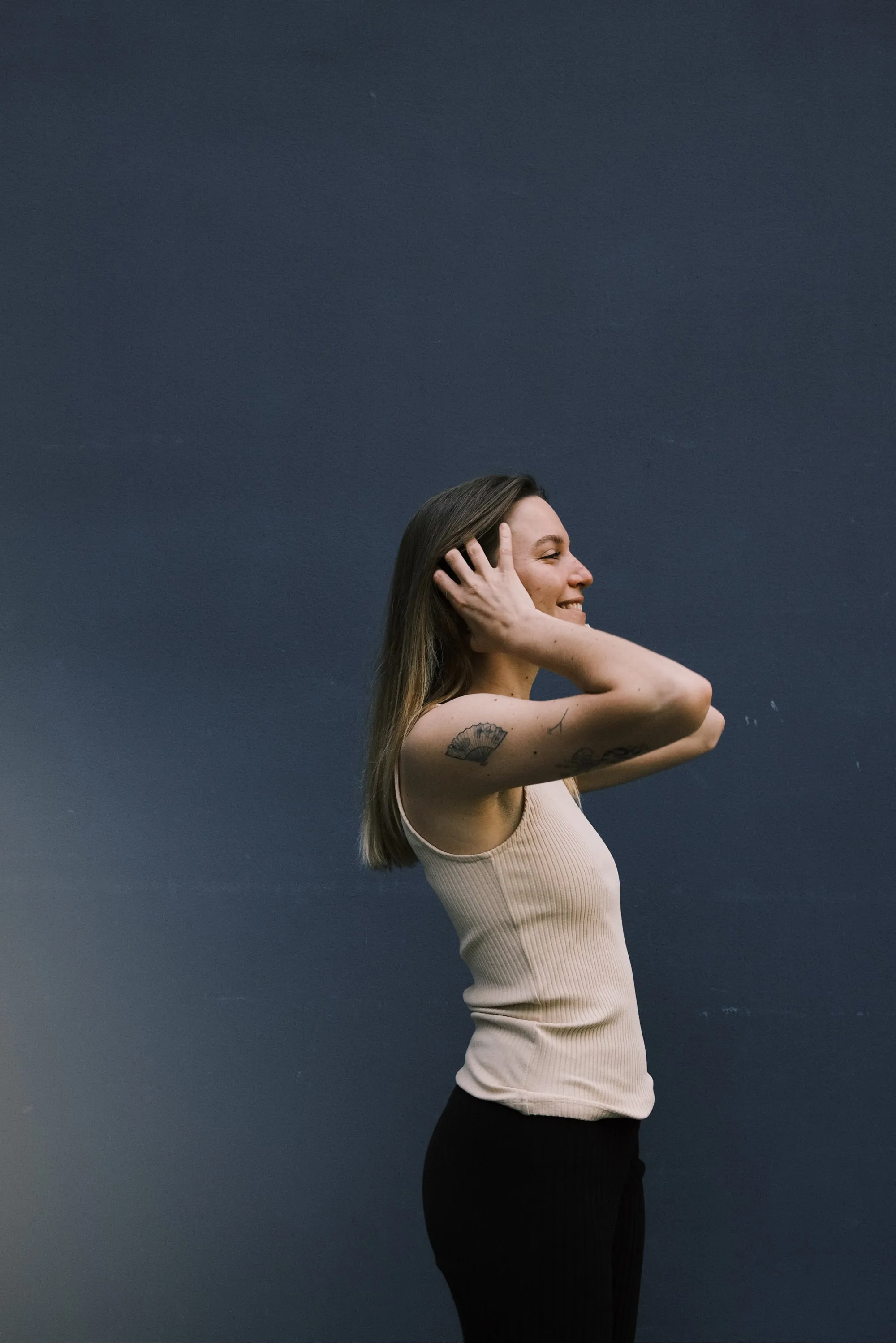 cotton tank top - ammer - sand
