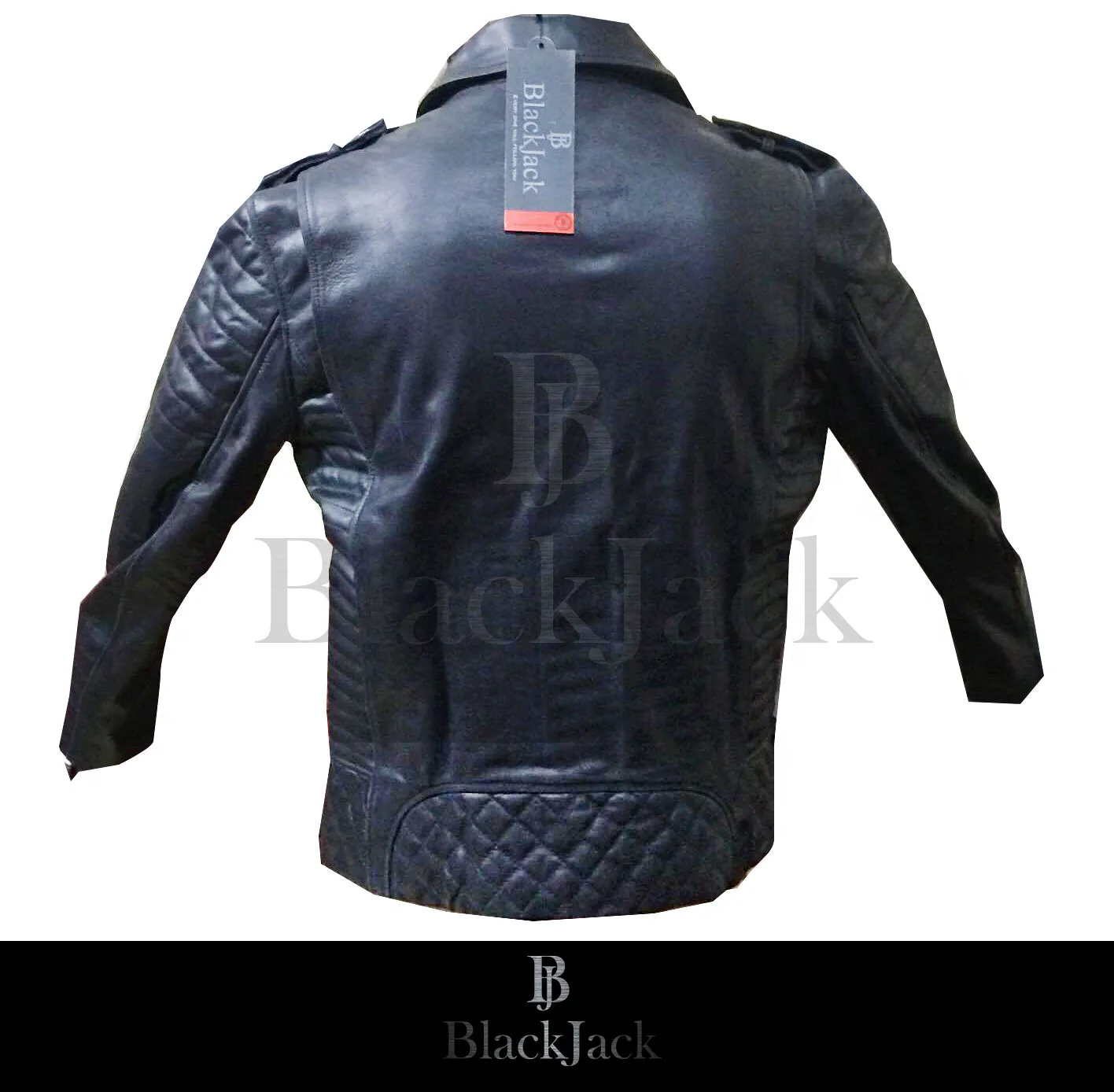 Cowhide Quilted Biker Leather Jacket