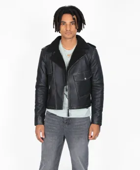 Cropped Mac Leather Biker