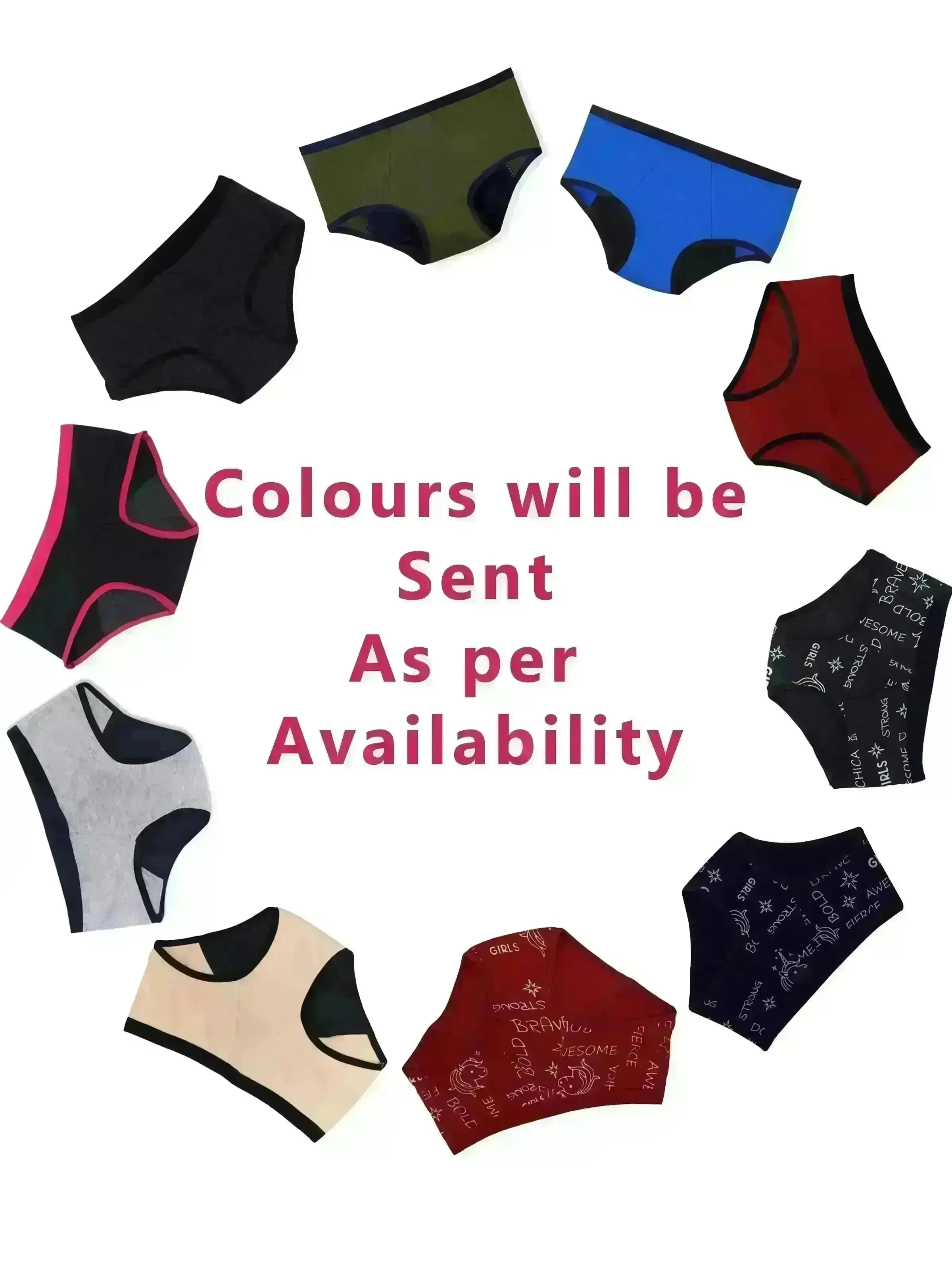 D'chica Eco-friendly Anti-Microbial Lining Period Panties - No Pad Required, Grey & Blue Pack-of-2