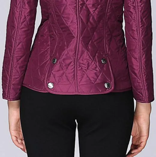 Diamond Quilted Jacket, Purple