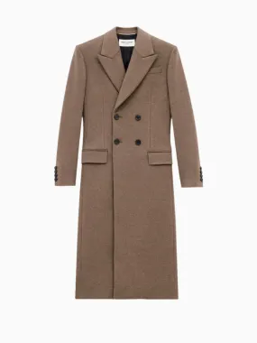 Double-breasted long coat