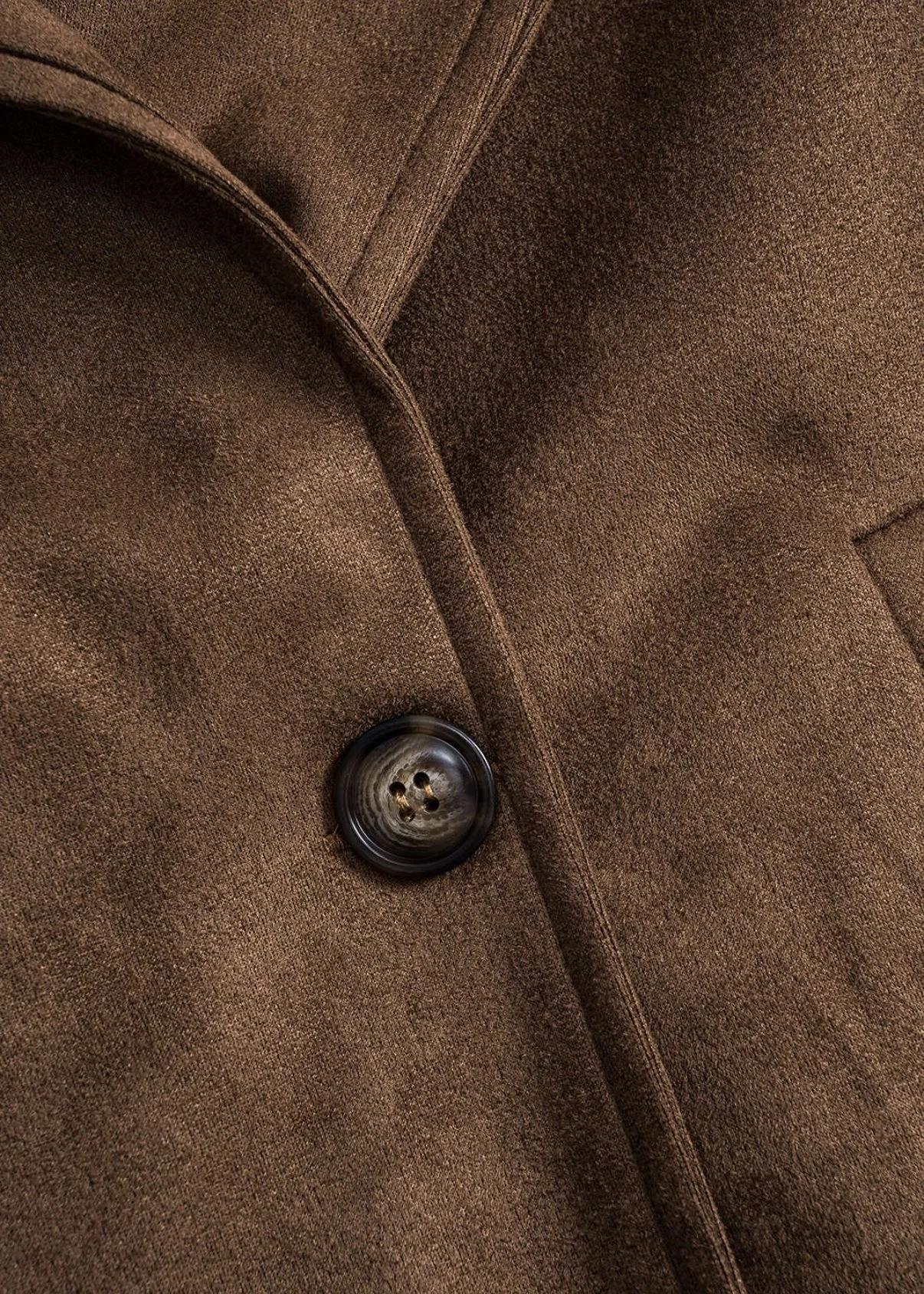 Double Breasted Suede Trench Coat