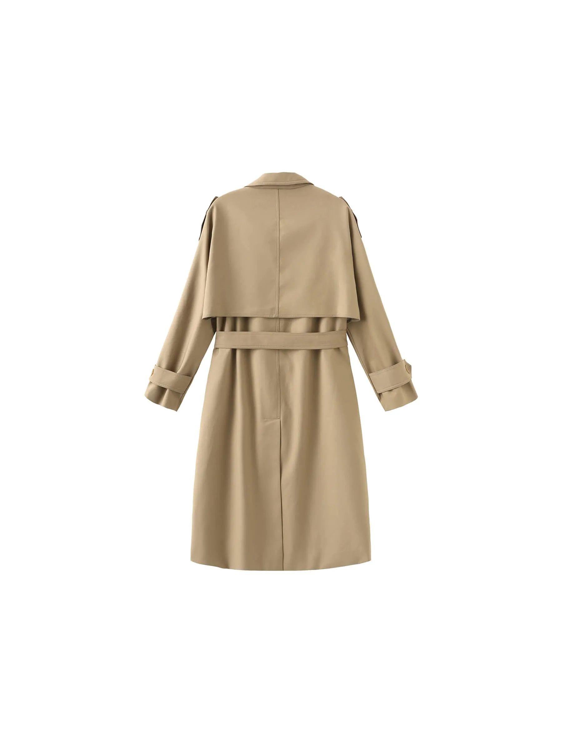Double Breasted Trench Coat with Belt