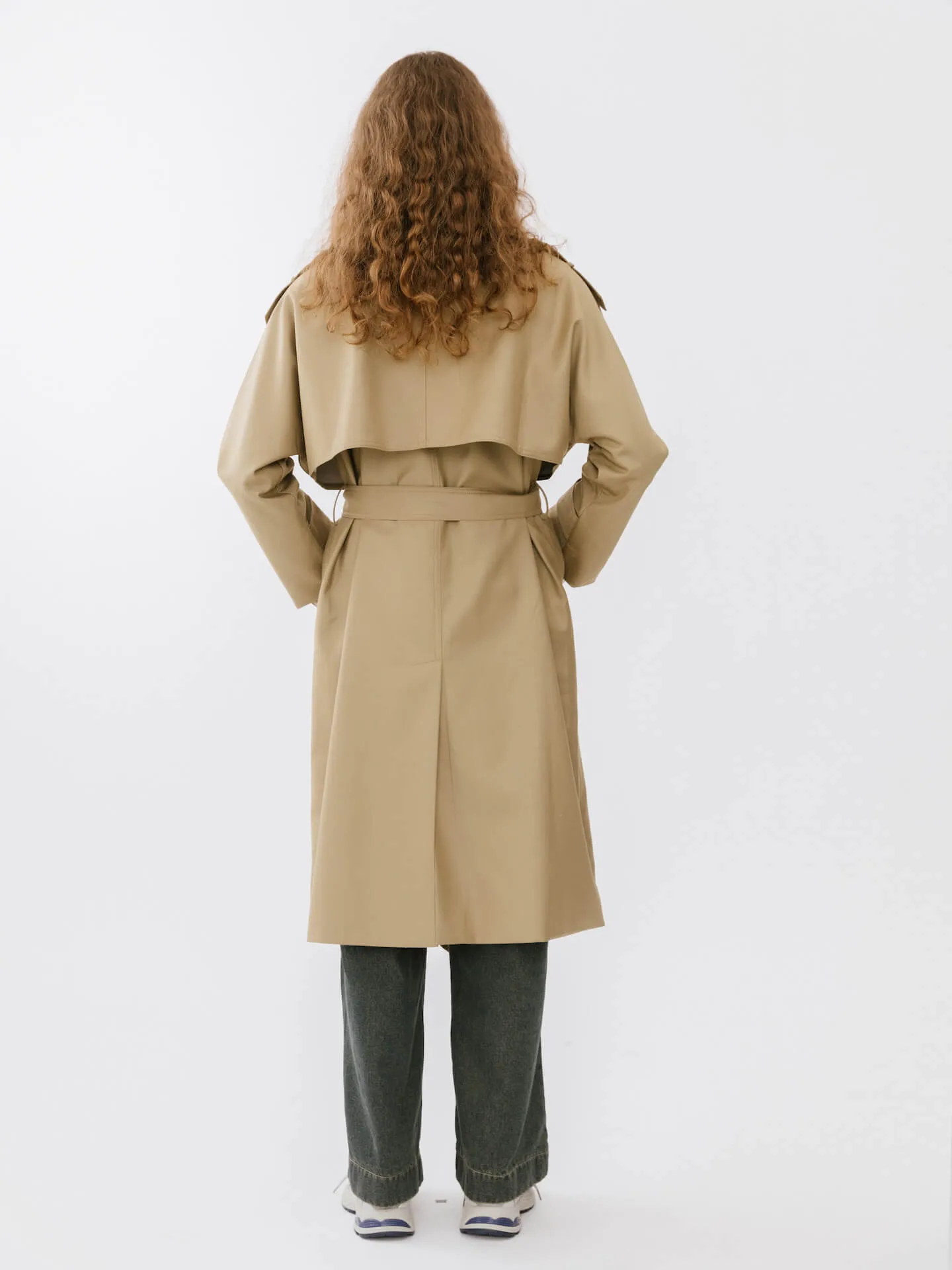 Double Breasted Trench Coat with Belt