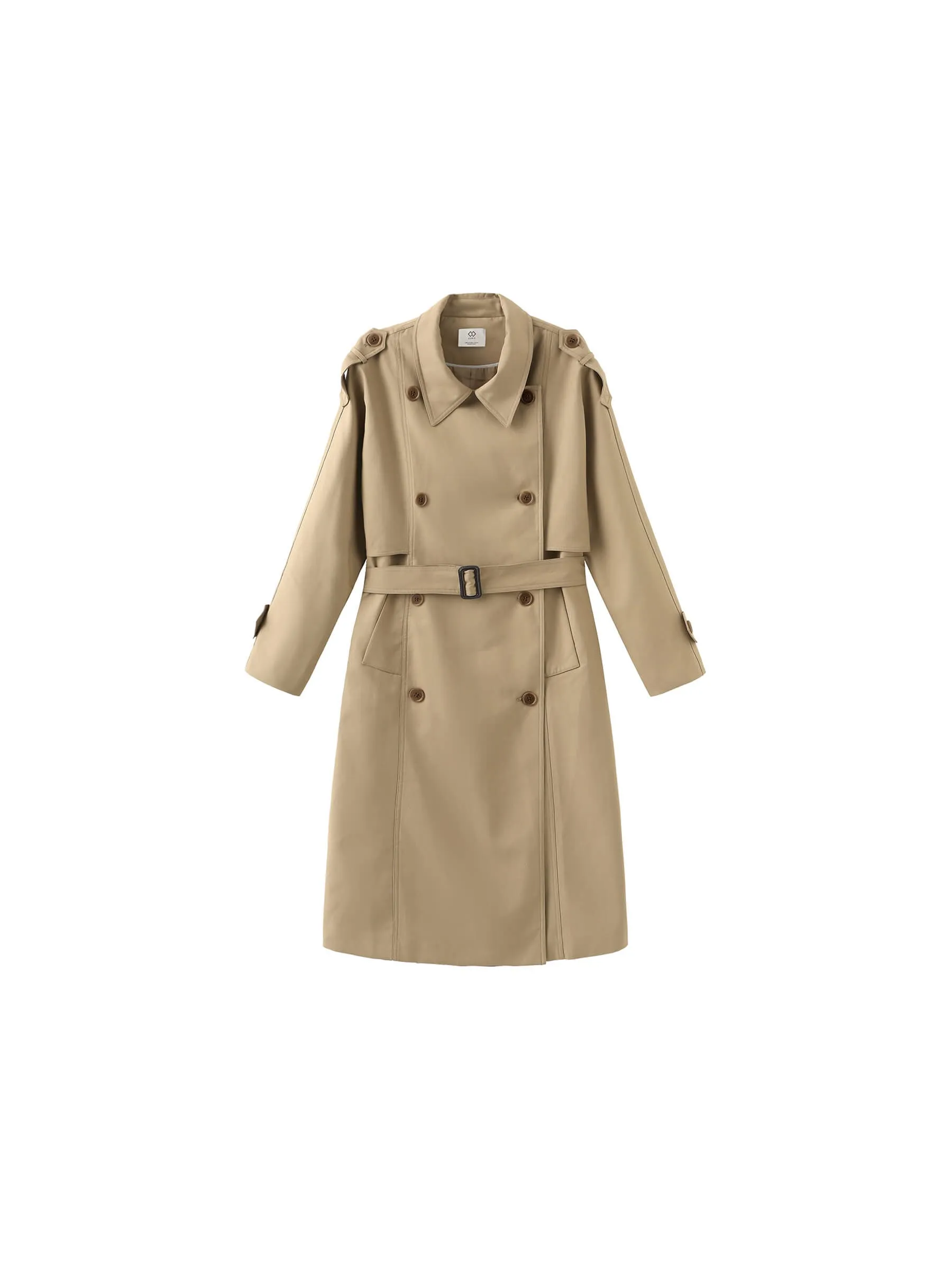 Double Breasted Trench Coat with Belt