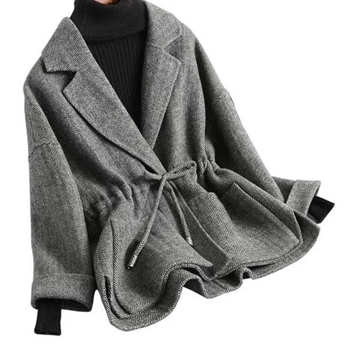 Fashion Loose Plus Cotton Wool Short Coat