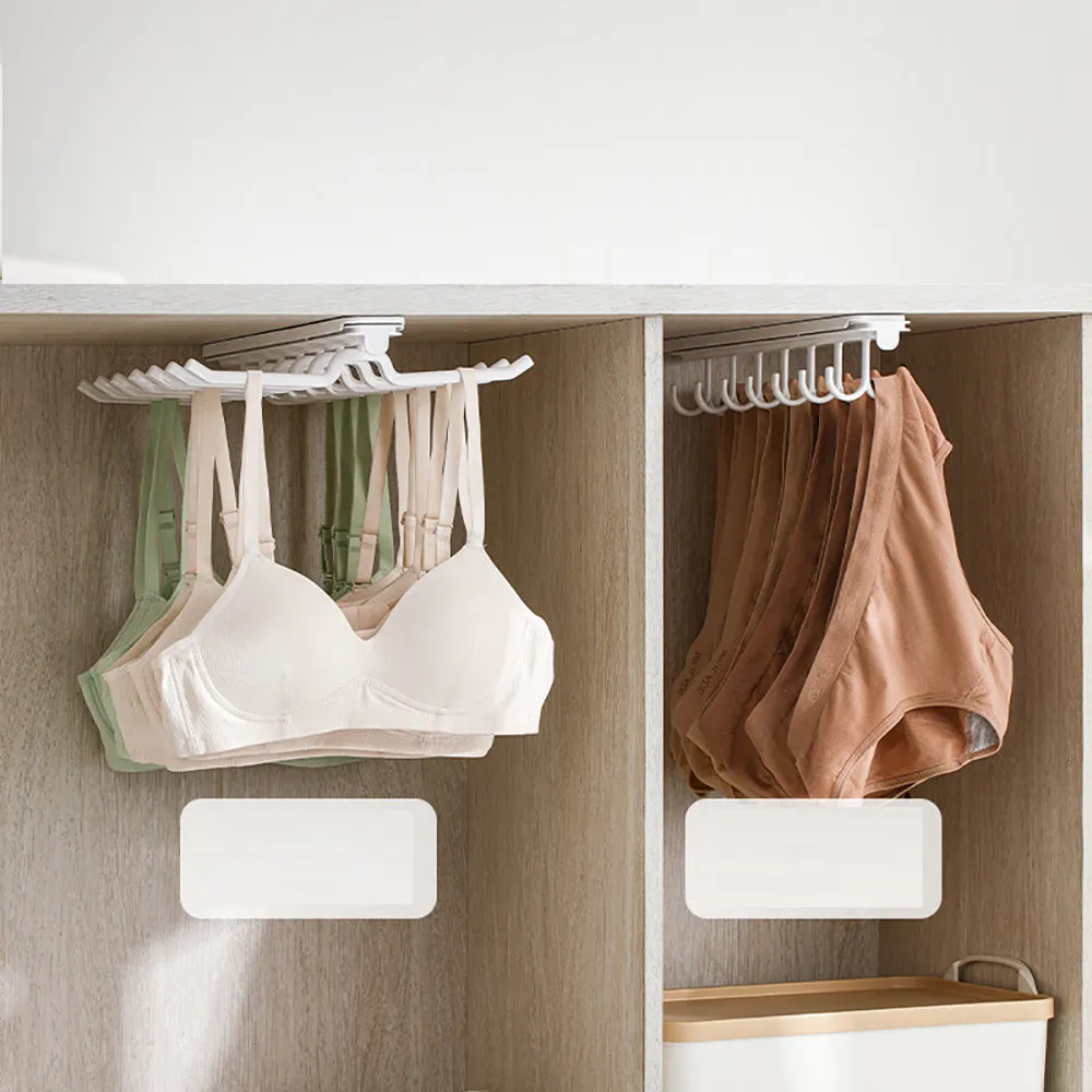 FaSoLa Double Hook Sliding Hanger for Underwear - White