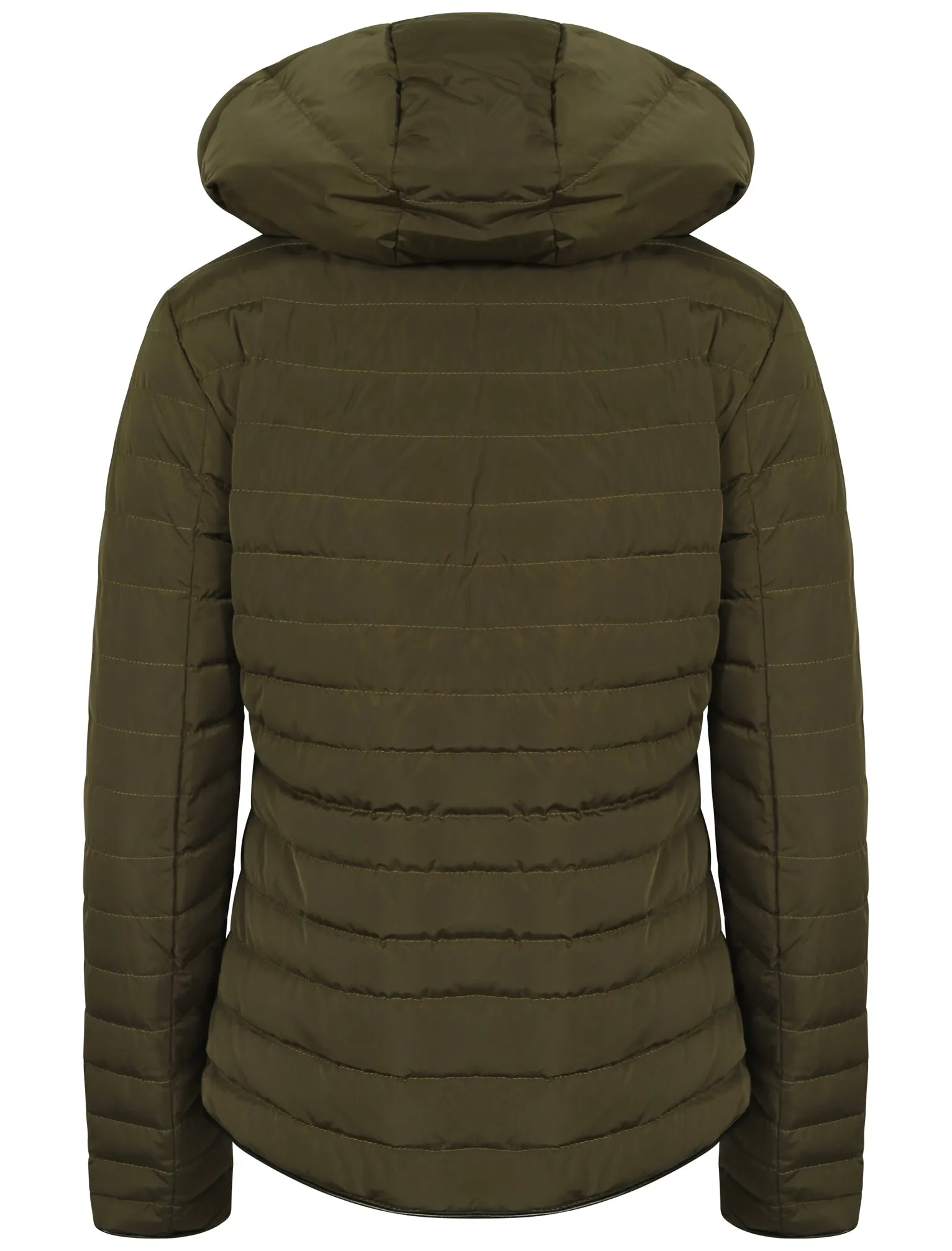 Ginger Quilted Hooded Jacket in Khaki - Tokyo Laundry
