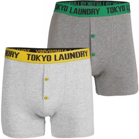 Headlam (2 Pack) Boxer Shorts Set in Buttercup / Simply Green - Tokyo Laundry