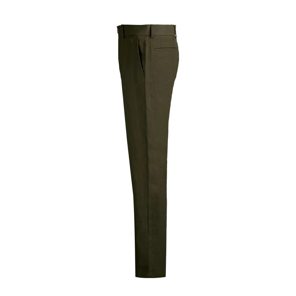 HENRY Linen Tailored Chino OLIVE