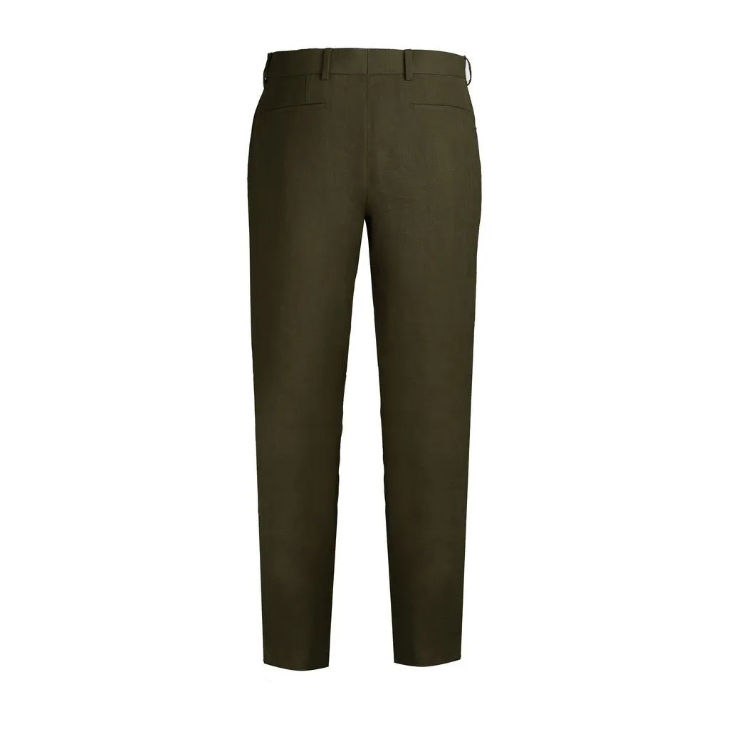 HENRY Linen Tailored Chino OLIVE