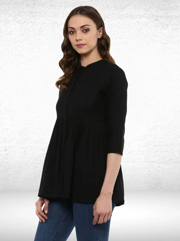 Idalia Black Flared Top