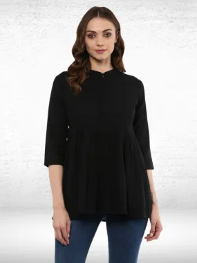 Idalia Black Flared Top