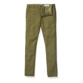 Japanese Linen Canvas Chino - Evergreen