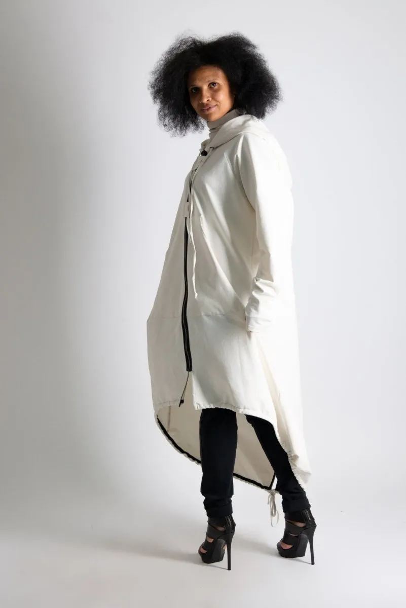 Long Hooded Zipper Sweatshirt MADISON