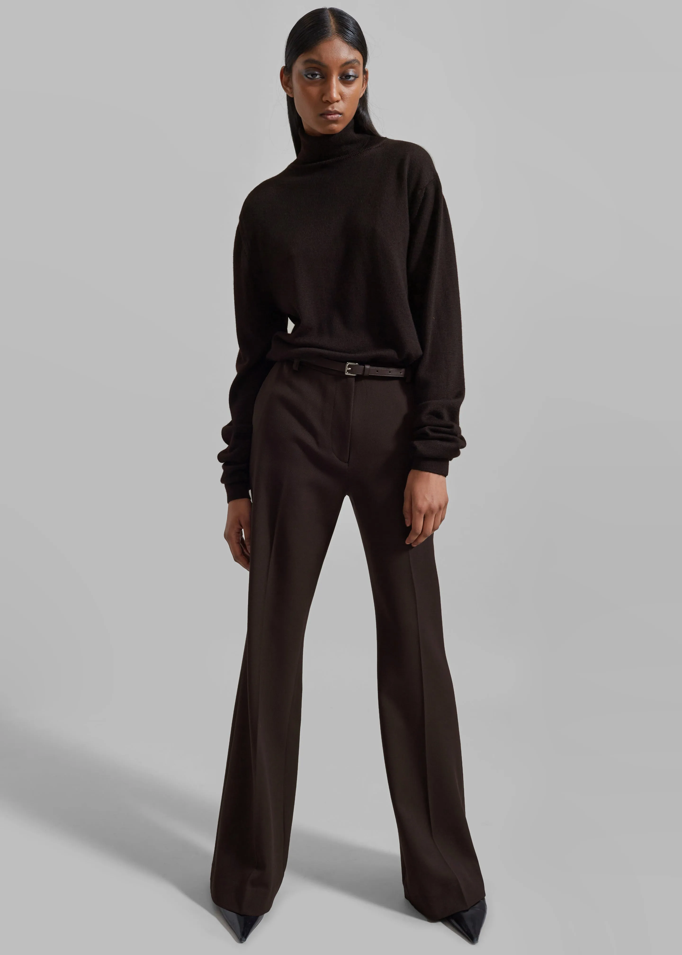 Lyra Flared Pants - Brown