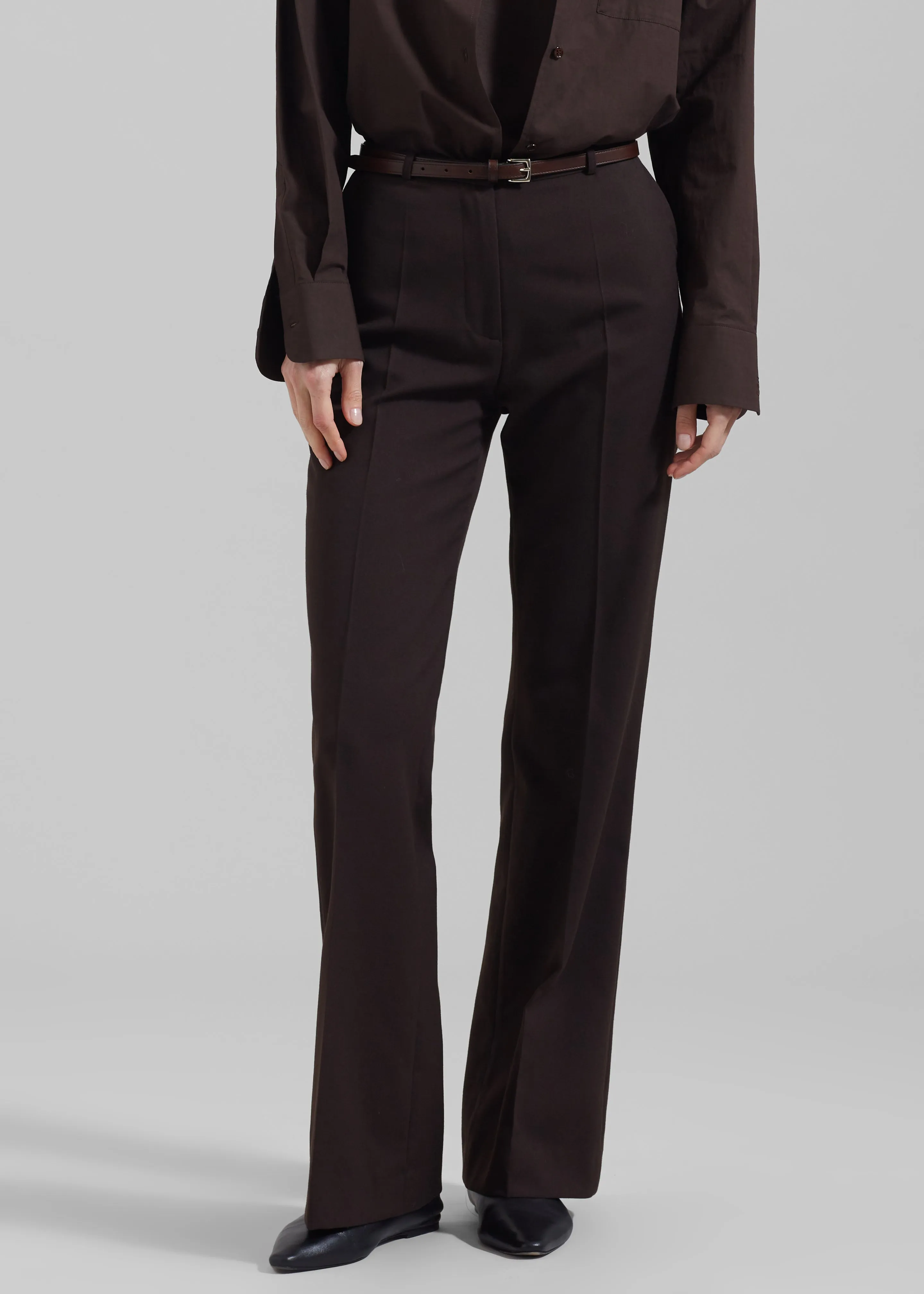 Lyra Flared Pants - Brown
