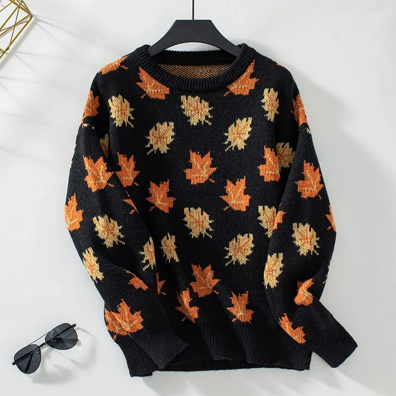 Maple Knitted Oversized Crewneck Sweaters
