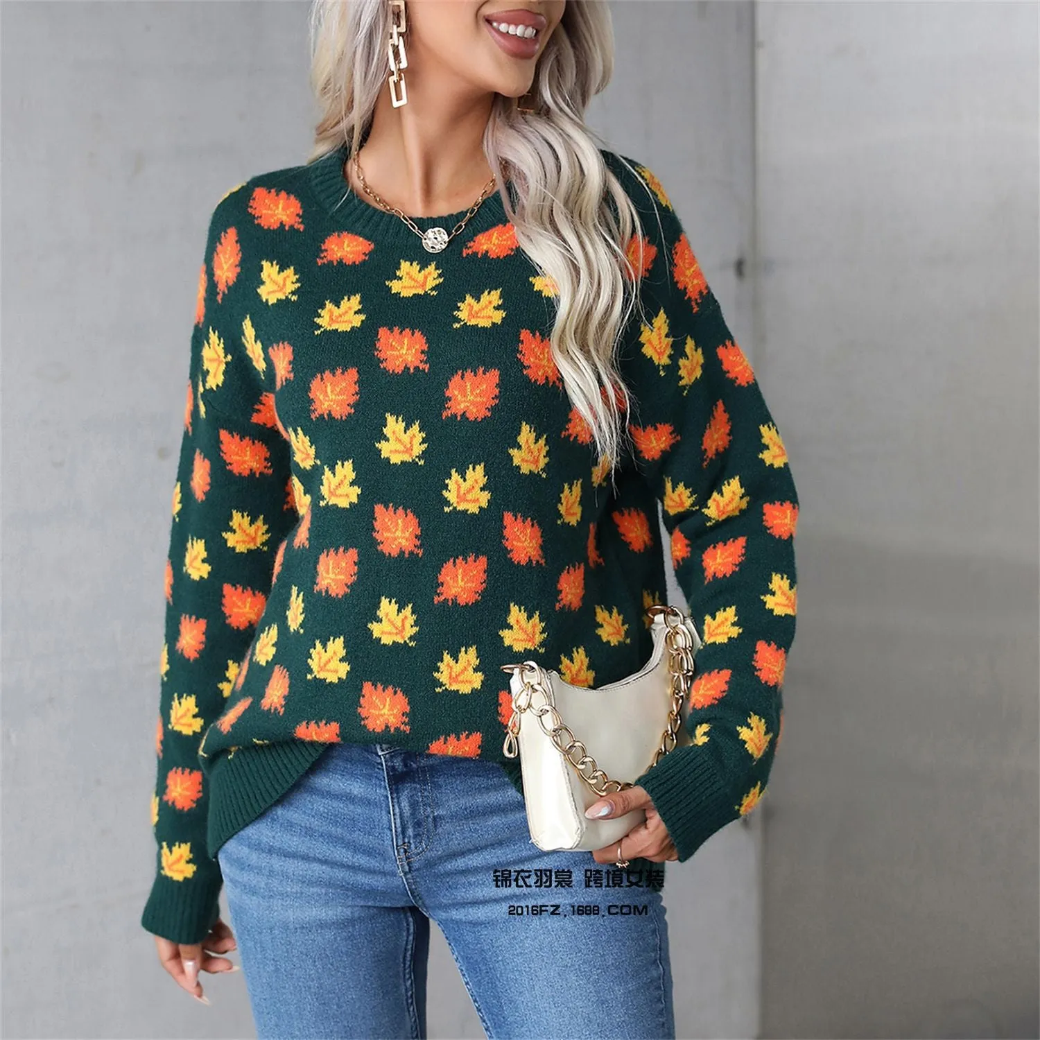 Maple Knitted Oversized Crewneck Sweaters