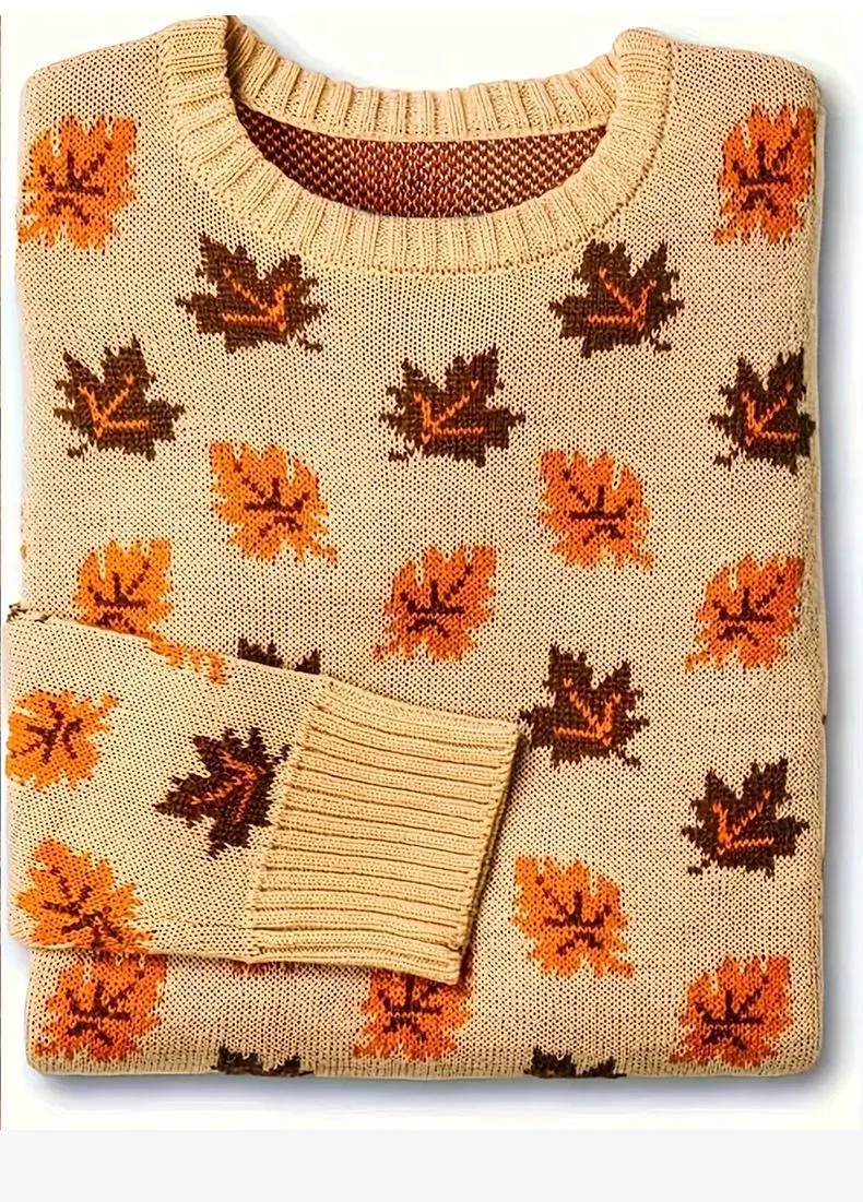 Maple Knitted Oversized Crewneck Sweaters