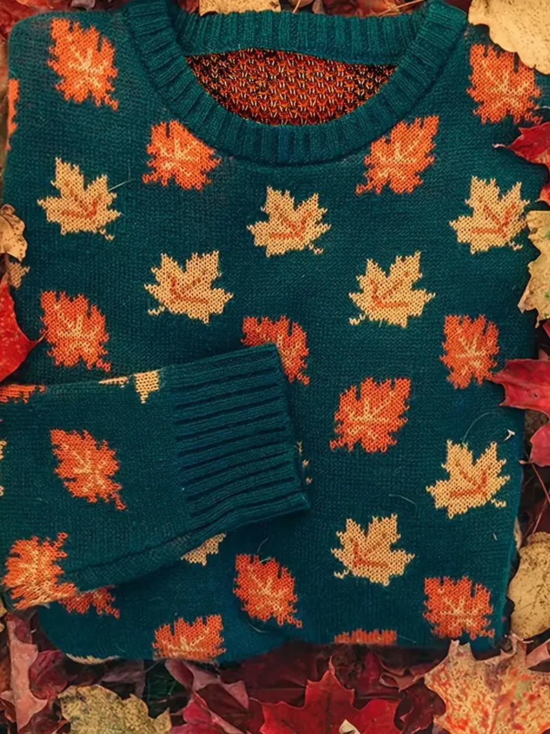 Maple Knitted Oversized Crewneck Sweaters