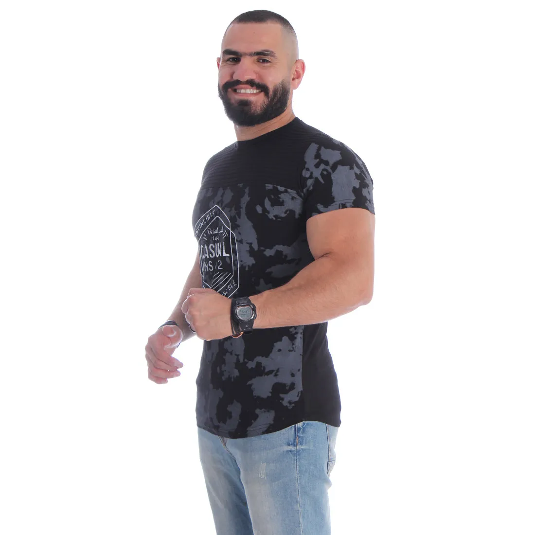 Men T-shirt- black / made in Turkey -3332